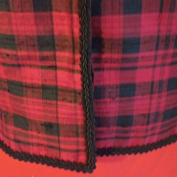 Maggy London Silk Plaid Cropped Jacket, Holiday, Schoolgirlcore - Picture 3 of 8